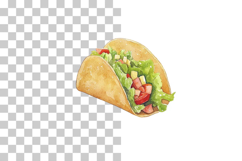 Taco Mexican Food Illustration Clipart Bundle - CraftNest - Digital Crafting and Art