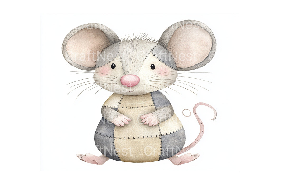 Sleeping Baby Mouse Clipart Bundle