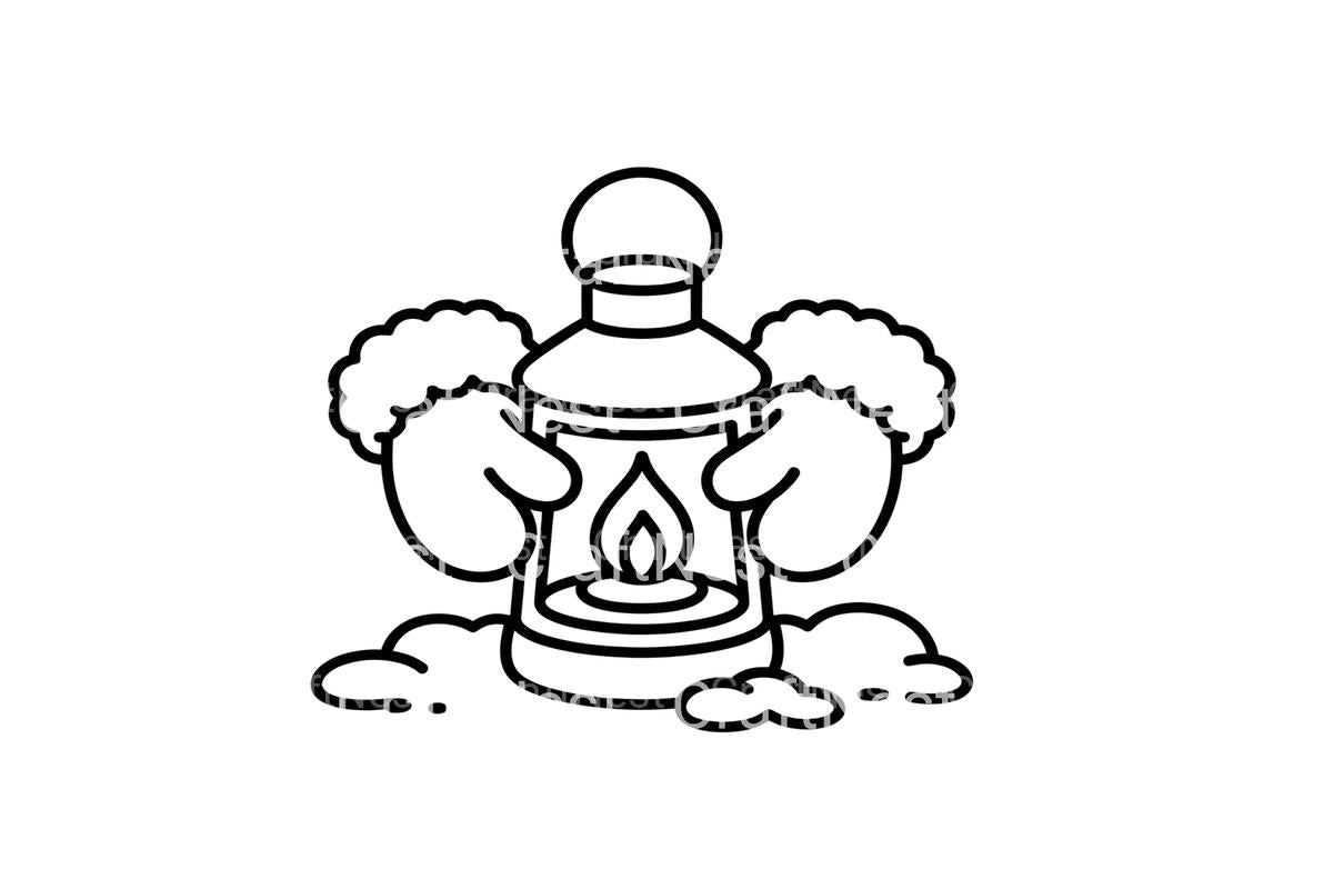 Winter Lantern and Mittens Coloring Books
