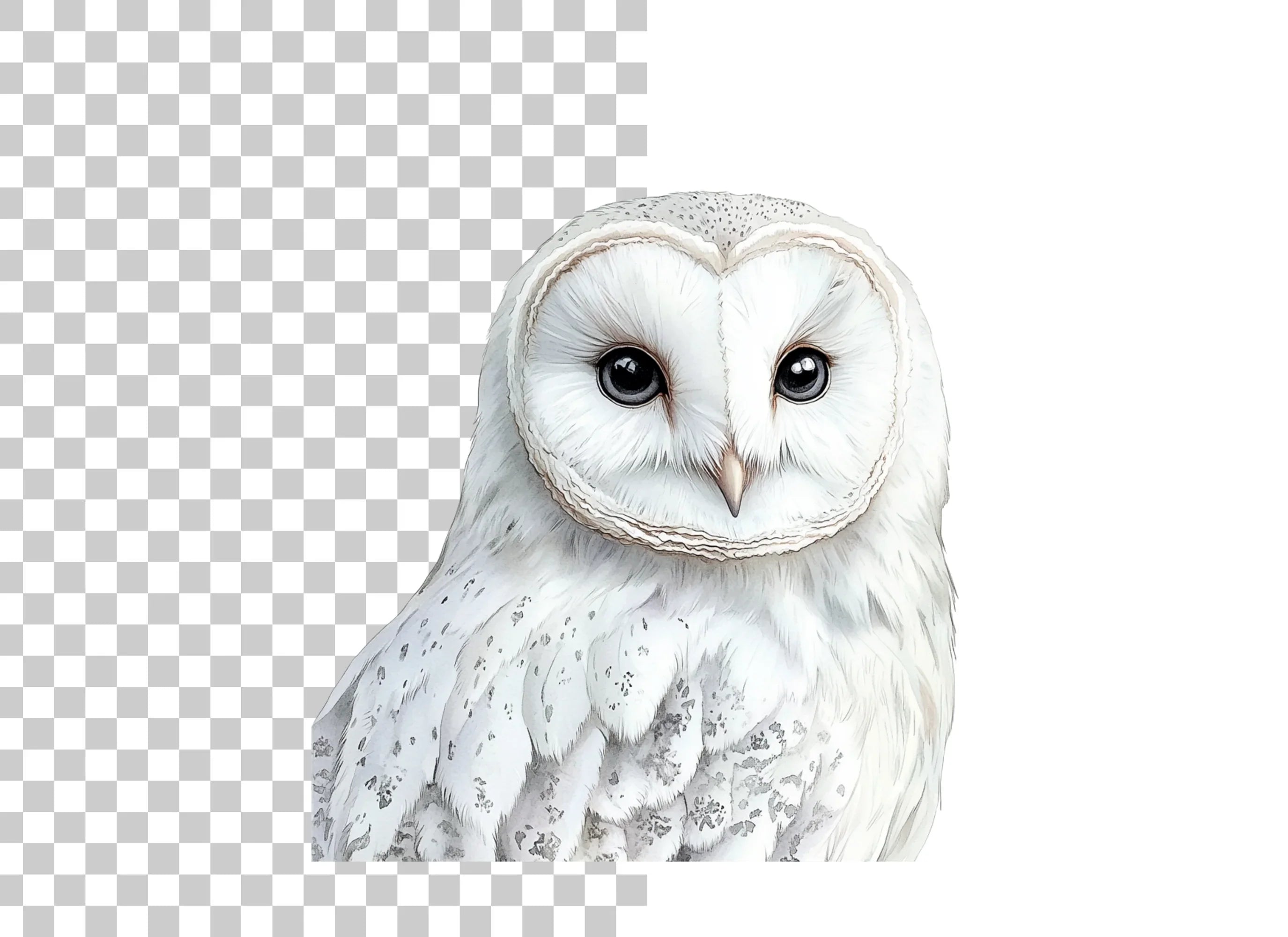 Barn Owl White Owls Clipart Bundle