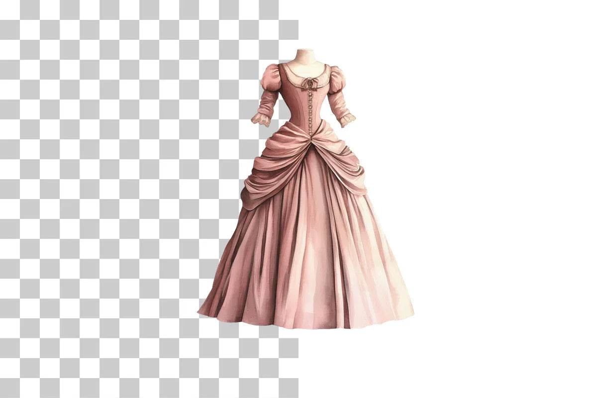 Victorian Gown Dresses Clipart Bundle - CraftNest - Digital Crafting and Art