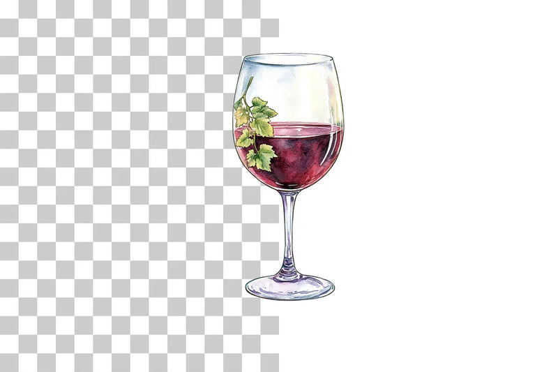 Wine Glass and Grape Vine Clipart Bundle - CraftNest - Digital Crafting and Art