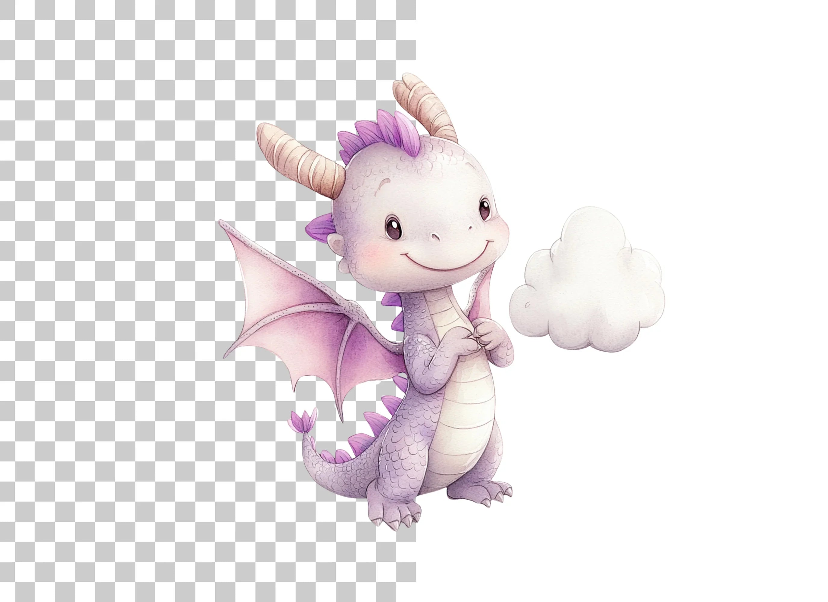 Cute Baby Dragon Clipart Bundle