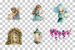 Magic Fairy Garden Clipart Bundle - CraftNest - Digital Crafting and Art