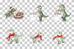 Holiday Dinosaur Clipart Bundle - CraftNest - Digital Crafting and Art