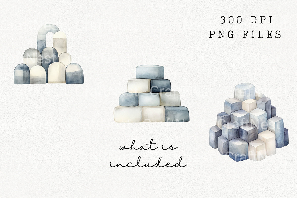 Abstract Blocks Creations Clipart Bundle