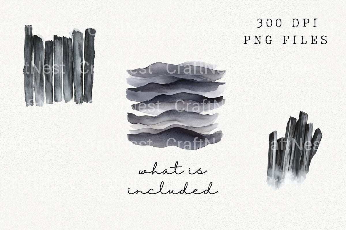 Watercolor Charcoal Logs Clipart Log Book