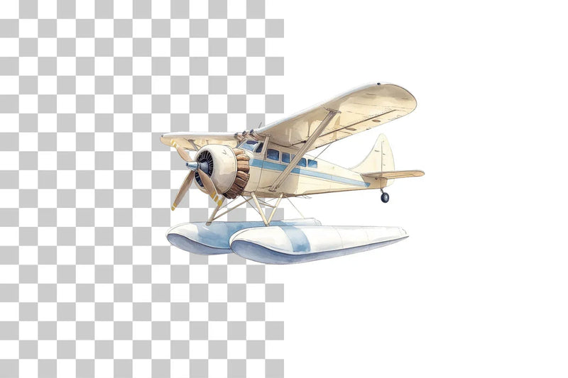 Vintage Seaplane Aircraft Clipart Bundle - CraftNest - Digital Crafting and Art