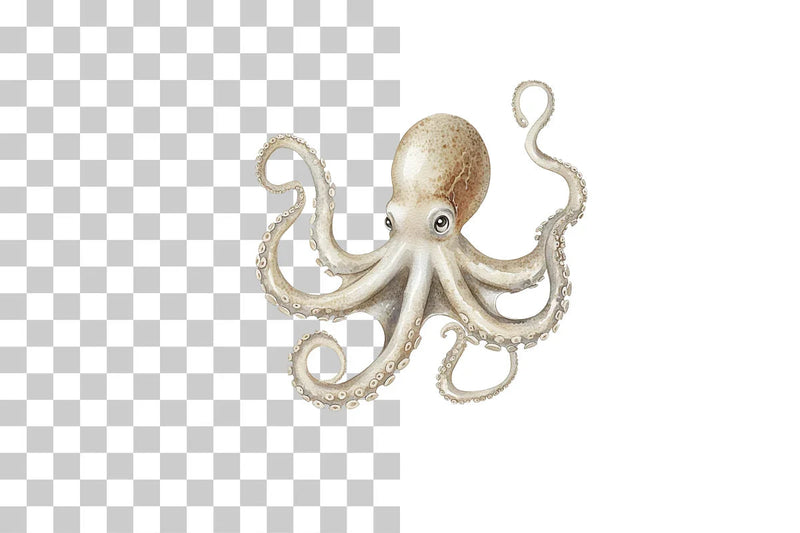 Vintage Octopus Sketch Illustration Clipart Bundle - CraftNest - Digital Crafting and Art