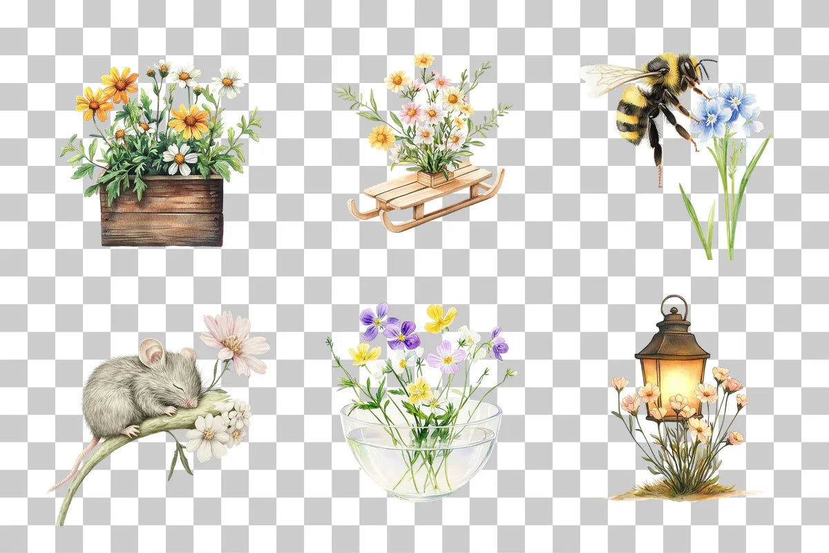 Adorable Spring Clipart Bundle - CraftNest - Digital Crafting and Art