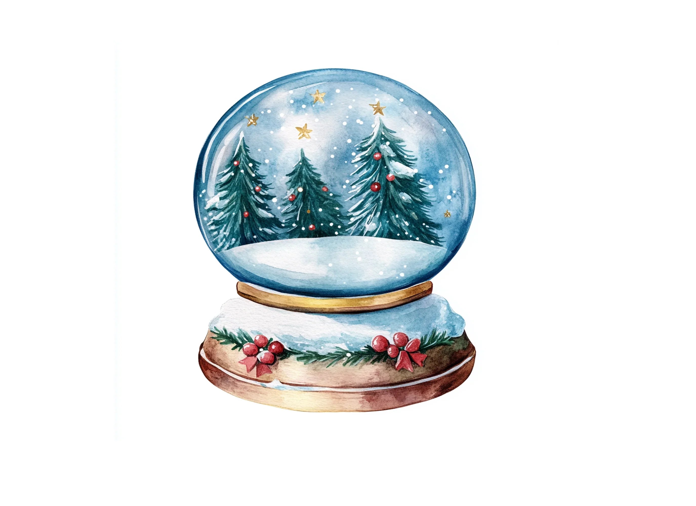 Winter Snow Globe Clipart Bundle