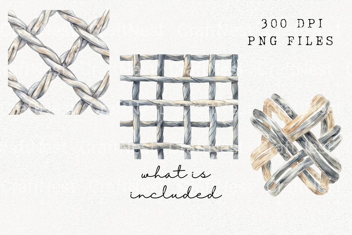 Woven Rope Knot Clipart Bundle