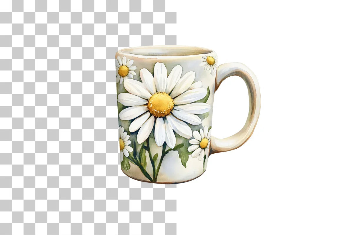 Daisy Flower Design Mug Wrap Bundle - CraftNest - Digital Crafting and Art