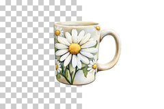 Daisy Flower Design Mug Wrap Bundle - CraftNest - Digital Crafting and Art