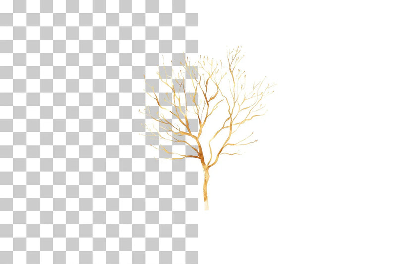 Elegant Golden Christmas Trees Clipart Bundle - CraftNest - Digital Crafting and Art