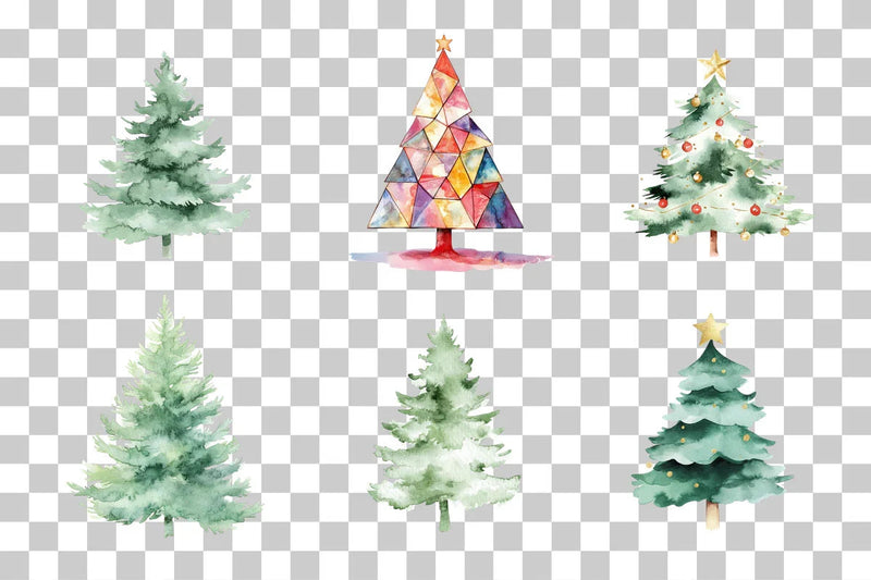 Christmas Tree Clipart Bundle - CraftNest - Digital Crafting and Art
