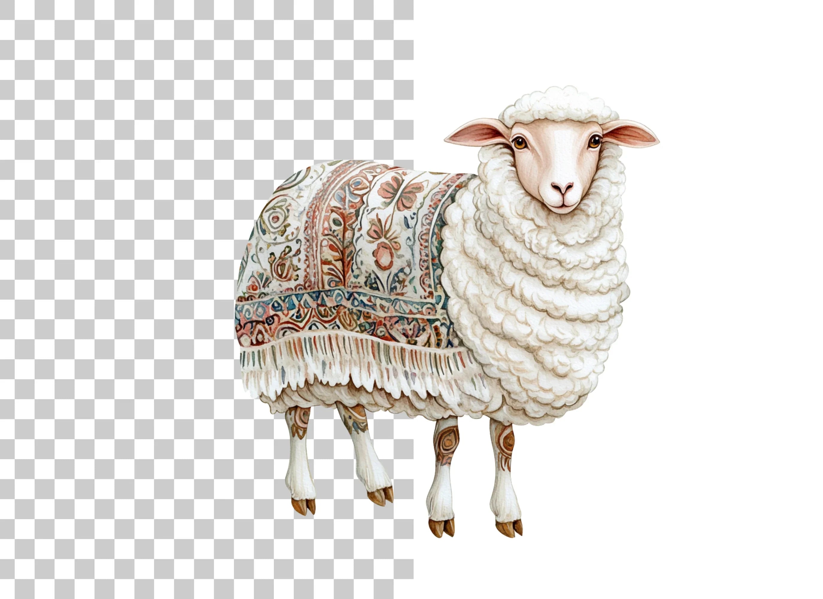 Decorative Sheep Clipart Bundle