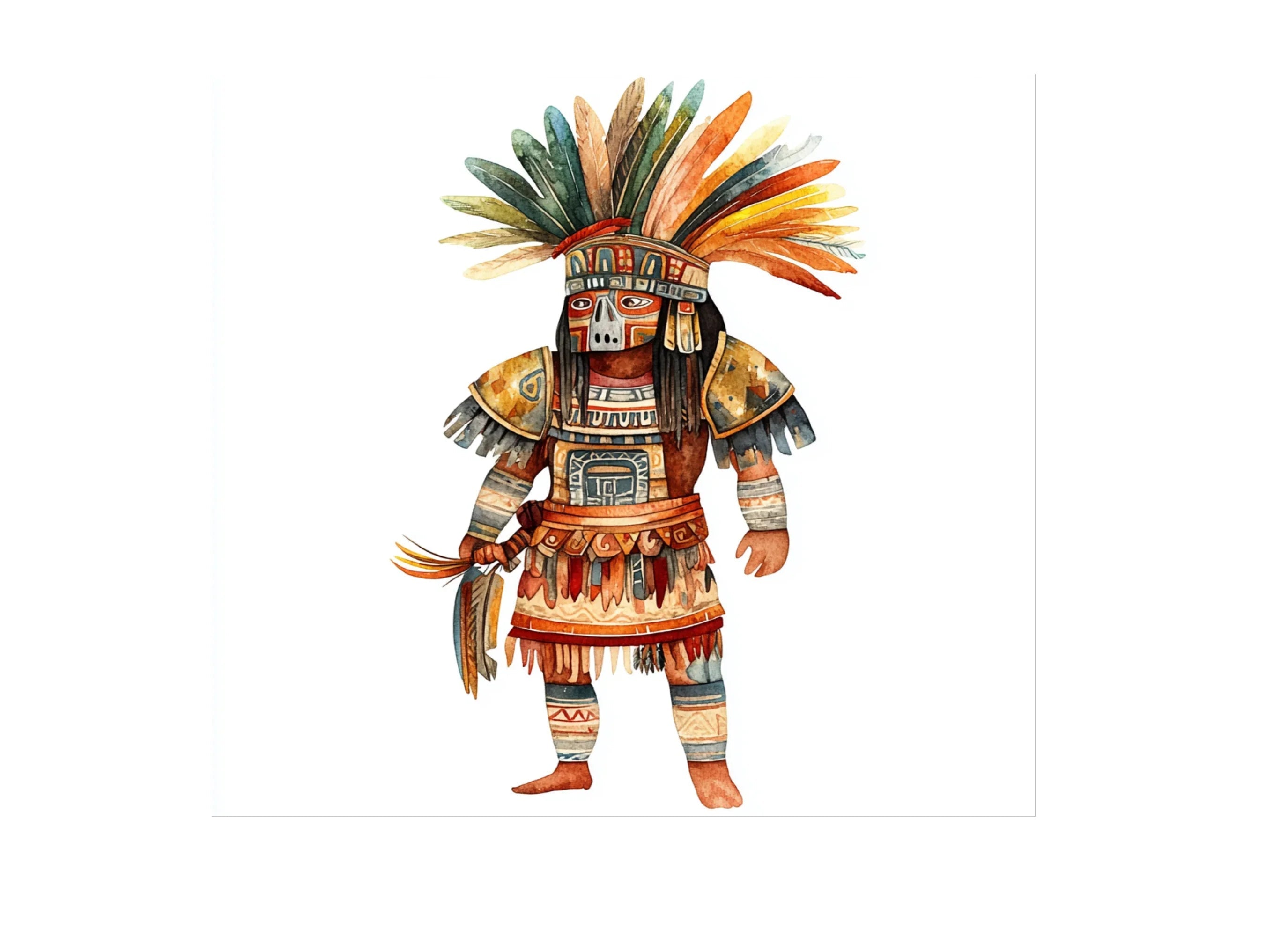 Ancient Aztec Warrior Clipart Bundle