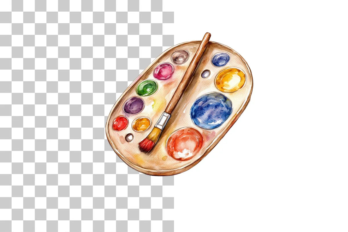 Artist Painter Palette Clipart Bundle - CraftNest - Digital Crafting and Art