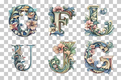 Illuminated Alphabet Clipart Bundle - CraftNest - Digital Crafting and Art