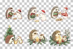Mice and Hedgehog Clipart Bundle - CraftNest - Digital Crafting and Art