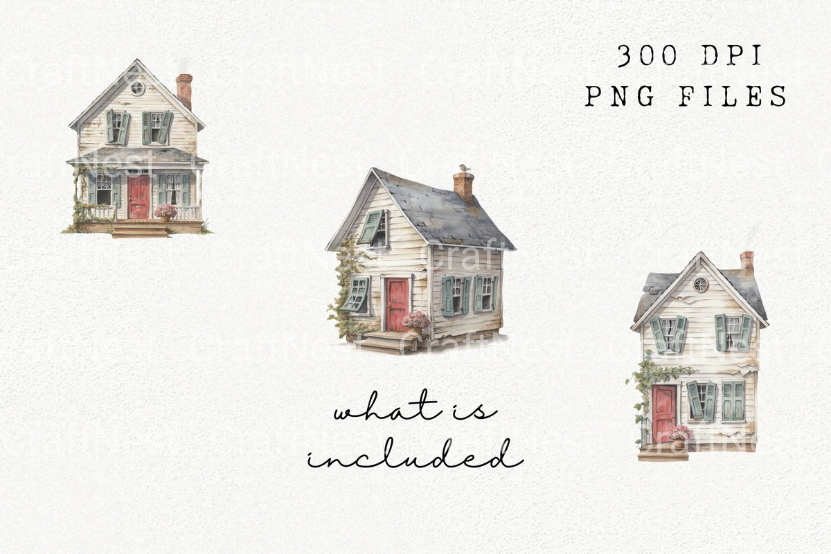Rustic Farmhouse Cottage Clipart Bundle