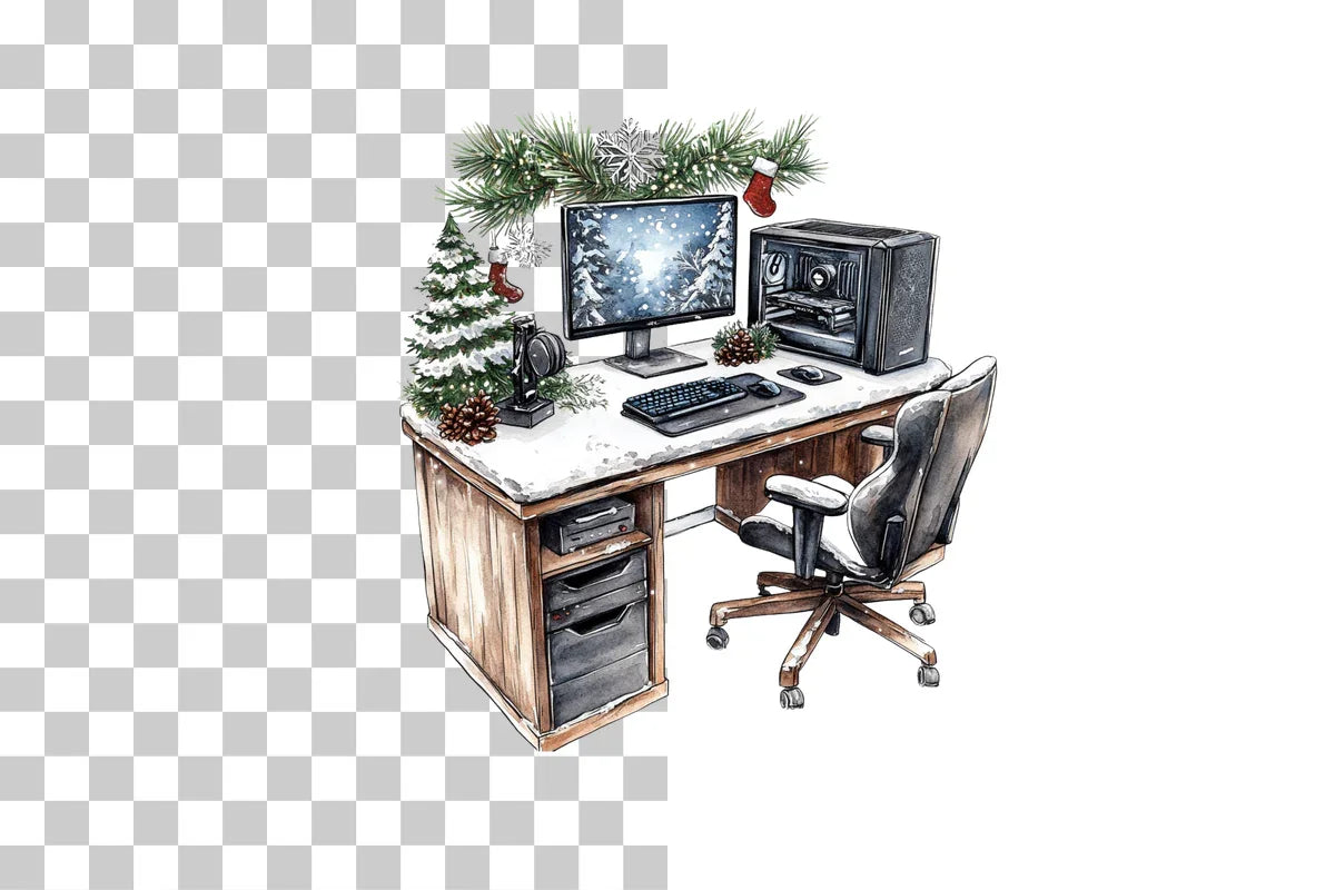 Holiday Desk Clipart Bundle - CraftNest - Digital Crafting and Art