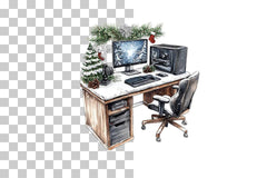 Holiday Desk Clipart Bundle - CraftNest - Digital Crafting and Art
