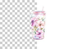 Floral Glitter Tumbler Wrap Designs Bundle - CraftNest - Digital Crafting and Art