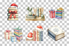 Christmas Book Lover Clipart Bundle - CraftNest - Digital Crafting and Art