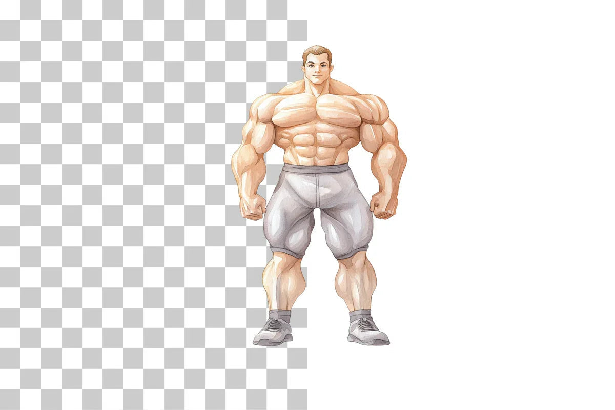 Fitness Muscle Man Clipart Bundle - CraftNest - Digital Crafting and Art