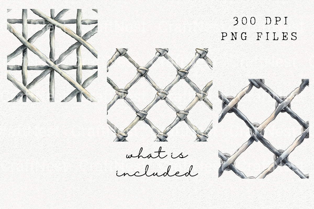 Barbed Wire Fence Clipart Bundle