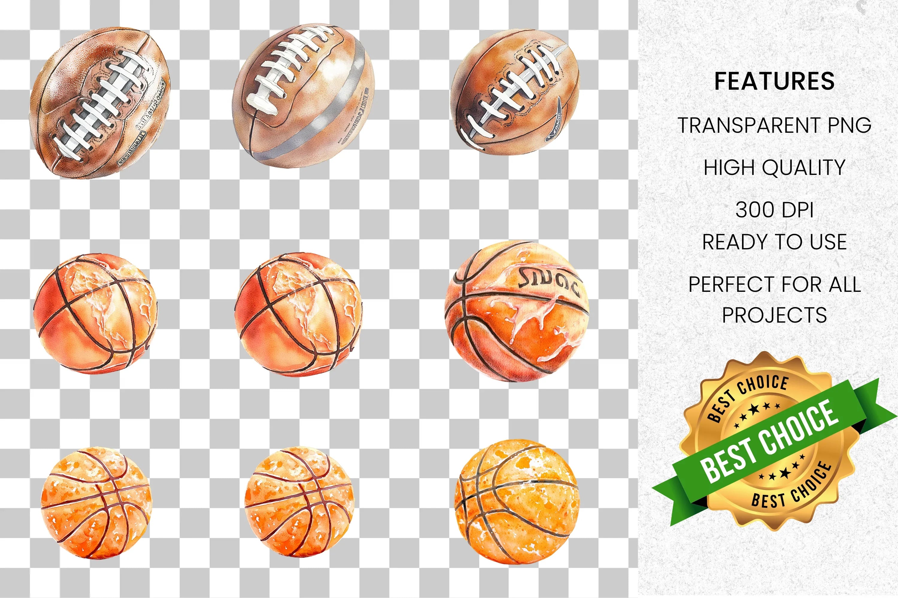 Sports Balls Clipart Bundle