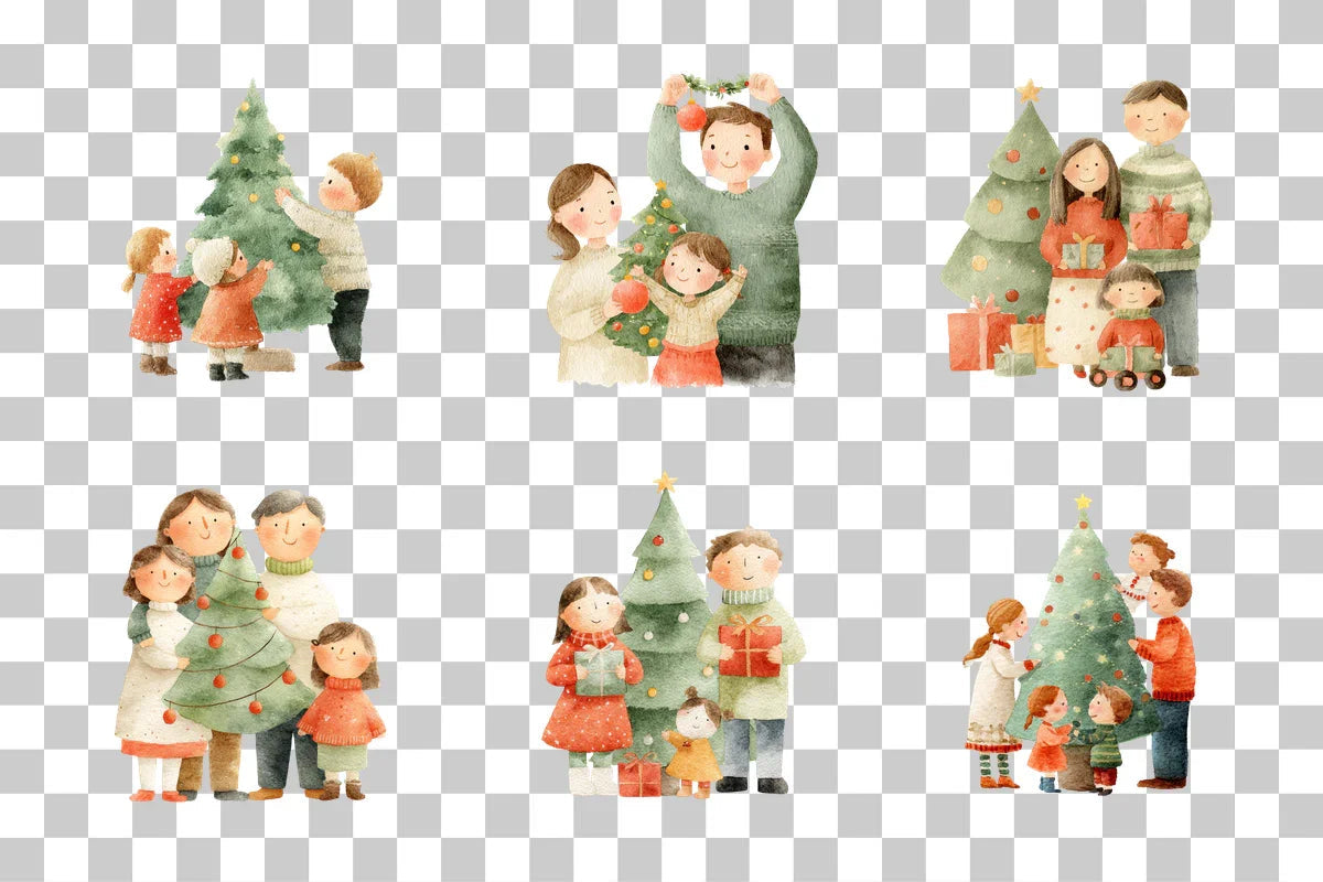 Family Christmas Clipart Bundle - CraftNest - Digital Crafting and Art