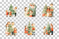 Family Christmas Clipart Bundle - CraftNest - Digital Crafting and Art