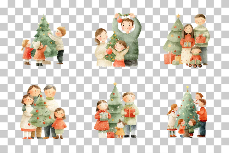 Family Christmas Clipart Bundle - CraftNest - Digital Crafting and Art