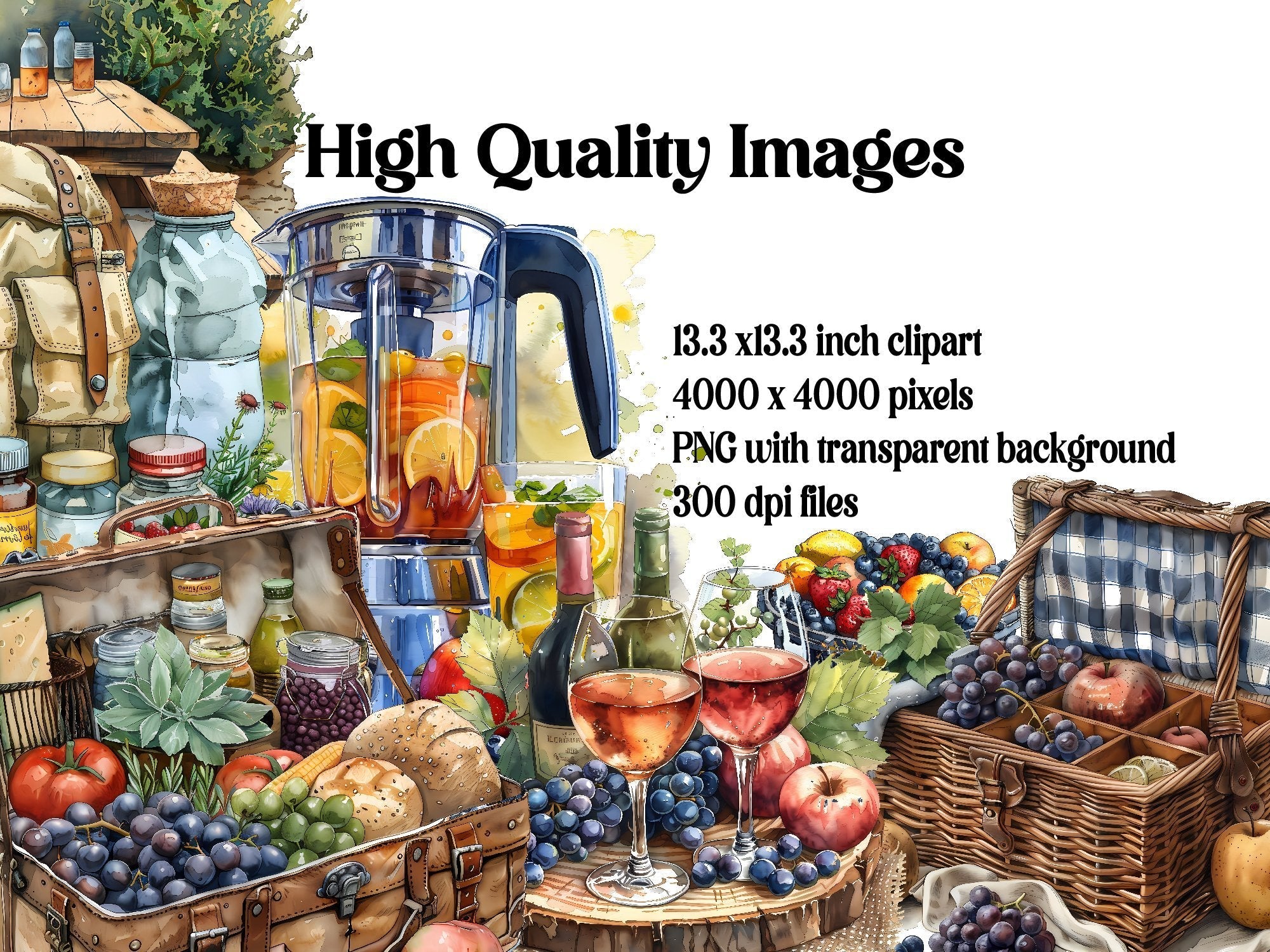 Picnicking Clipart - CraftNest - Digital Crafting and Art