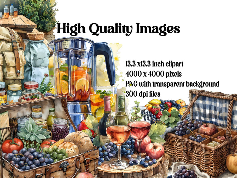 Picnicking Clipart - CraftNest - Digital Crafting and Art