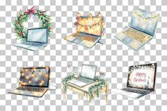 Holiday Laptop Clipart Bundle - CraftNest - Digital Crafting and Art
