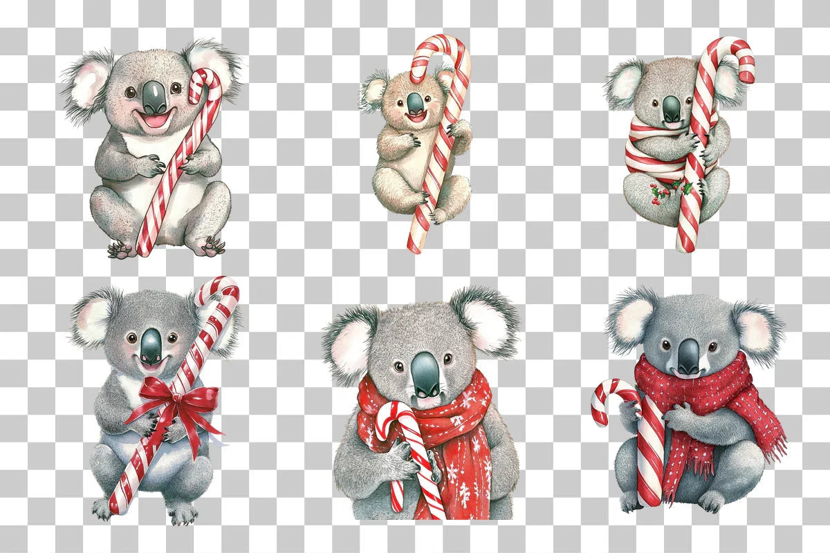 Christmas Koala Clipart Bundle - CraftNest - Digital Crafting and Art