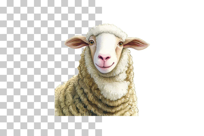 Funny Cartoon Sheep Clipart Bundle - CraftNest - Digital Crafting and Art