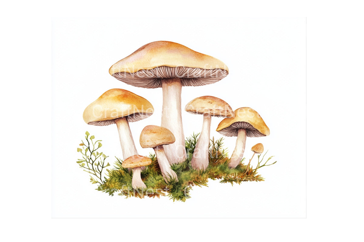 Mushroom Forest Clipart Bundle