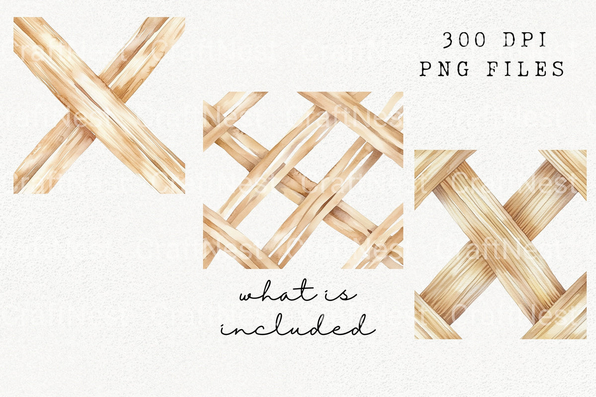 Woven Straw Clipart Bundle