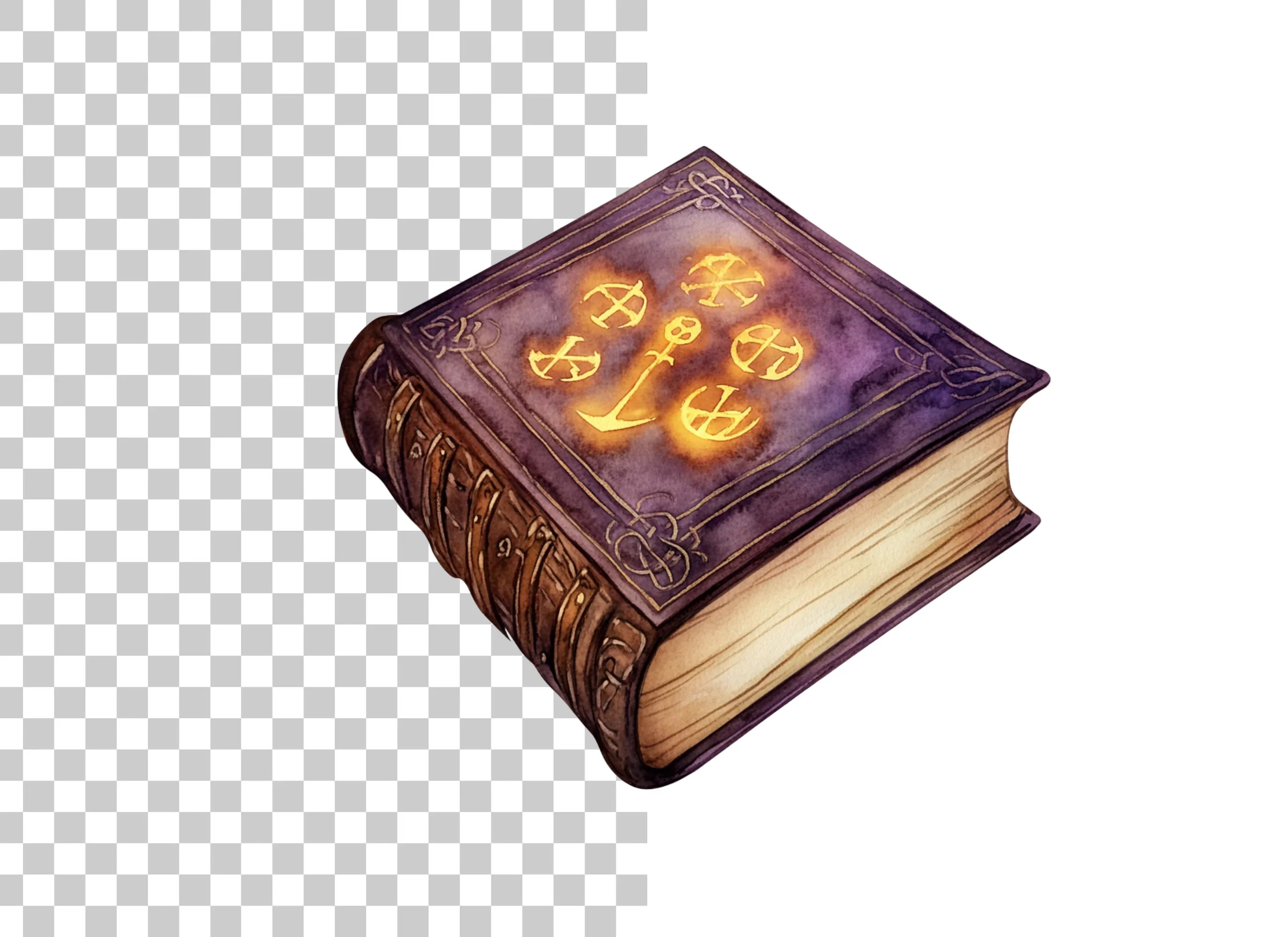 Ancient Grimoire Magic Book Clipart Bundle