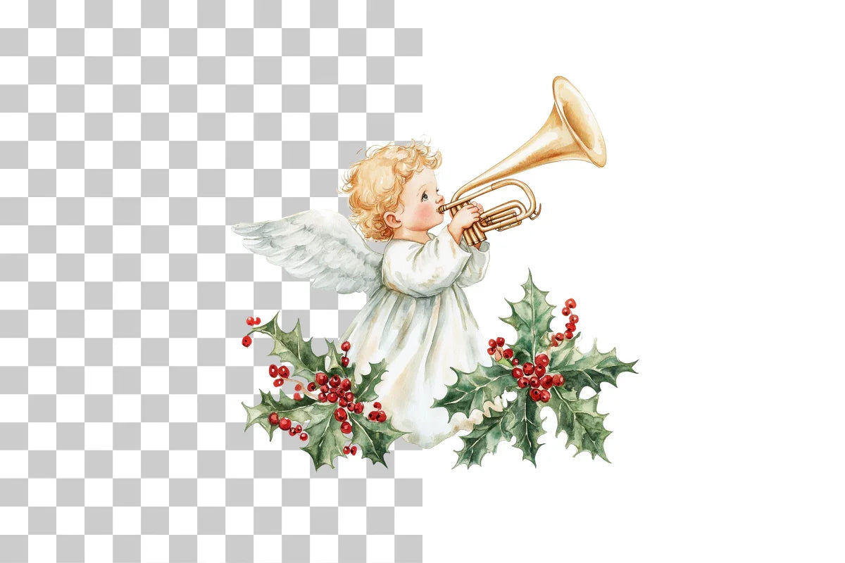 Angel Holiday Decorations Clipart Bundle - CraftNest - Digital Crafting and Art