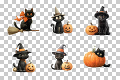 Black-Cat-Halloween-Clipart-Bundle - CraftNest - Digital Crafting and Art