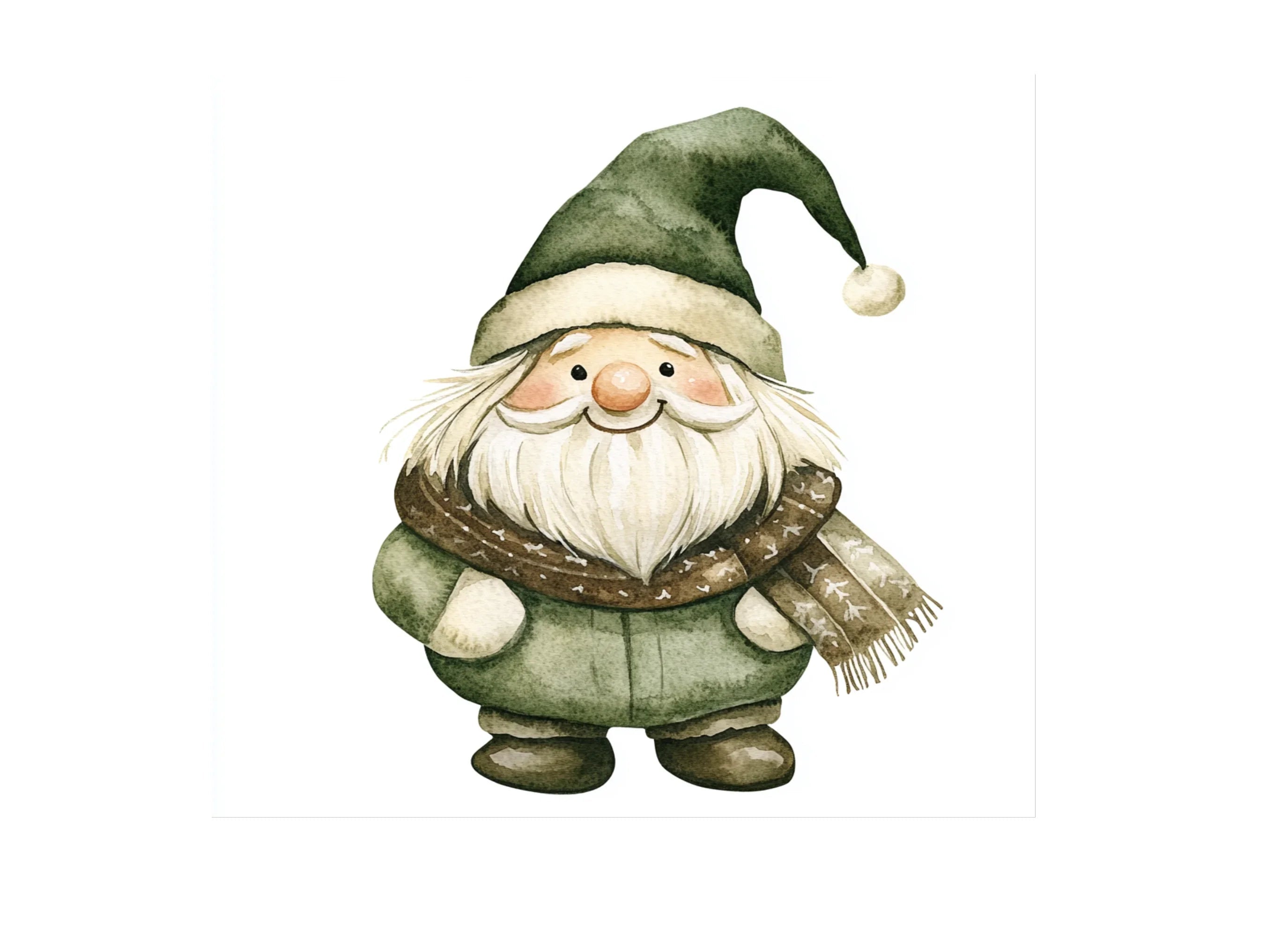 Cute Winter Gnomes Clipart Bundle