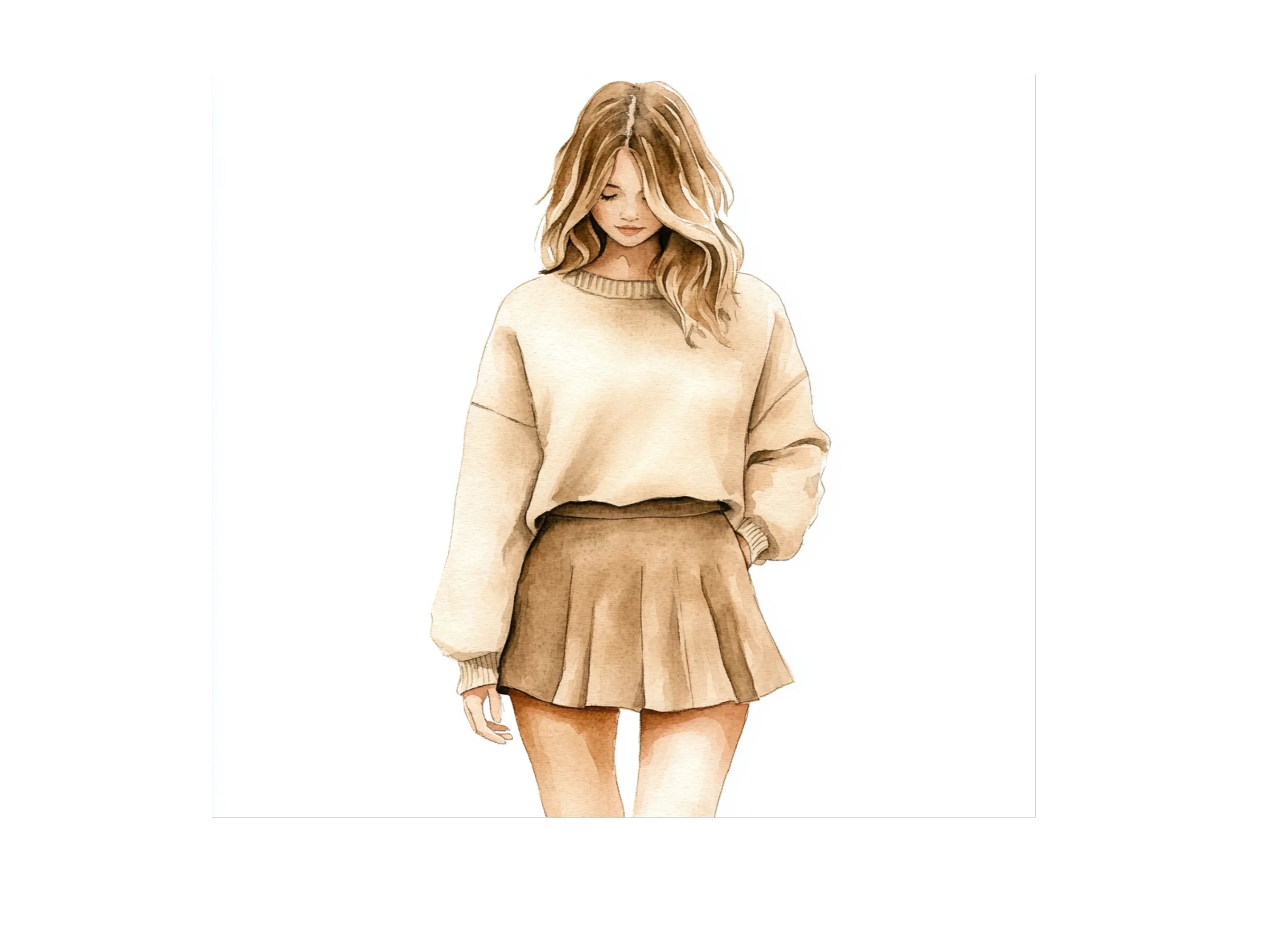 Stylish Autumn Fashion Girls Clipart Bundle