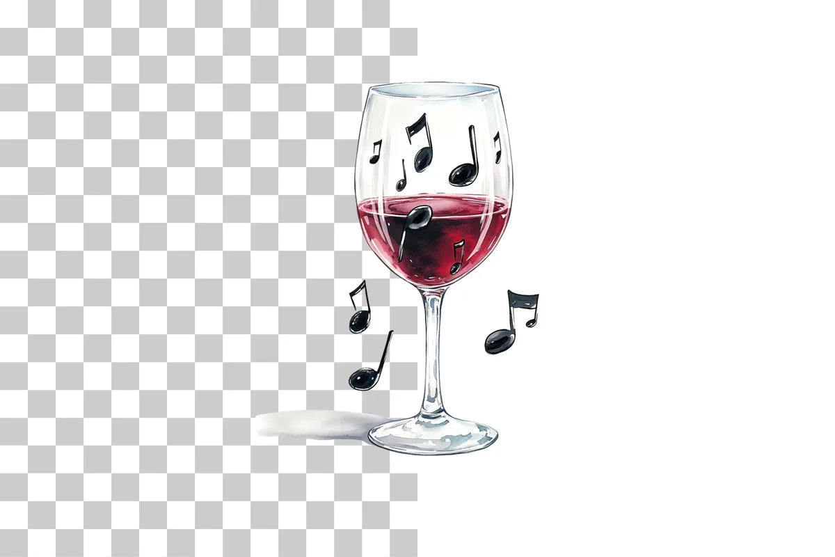 Wine Glass Music Notes Clipart Bundle - CraftNest - Digital Crafting and Art