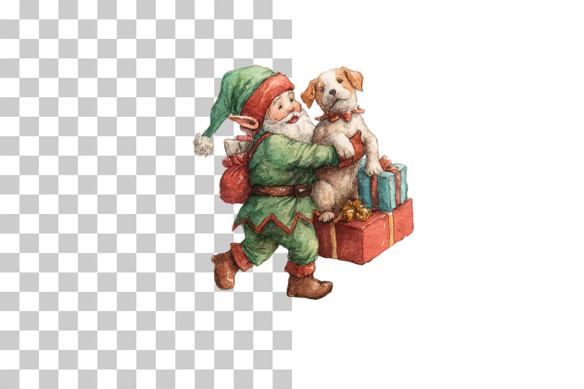 Santa and Dog Clipart Bundle - CraftNest - Digital Crafting and Art